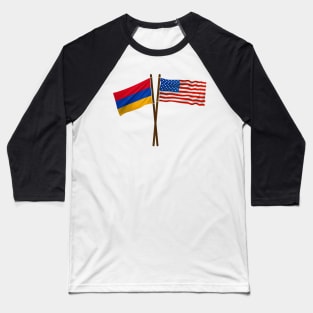 American Armenian Flag Baseball T-Shirt